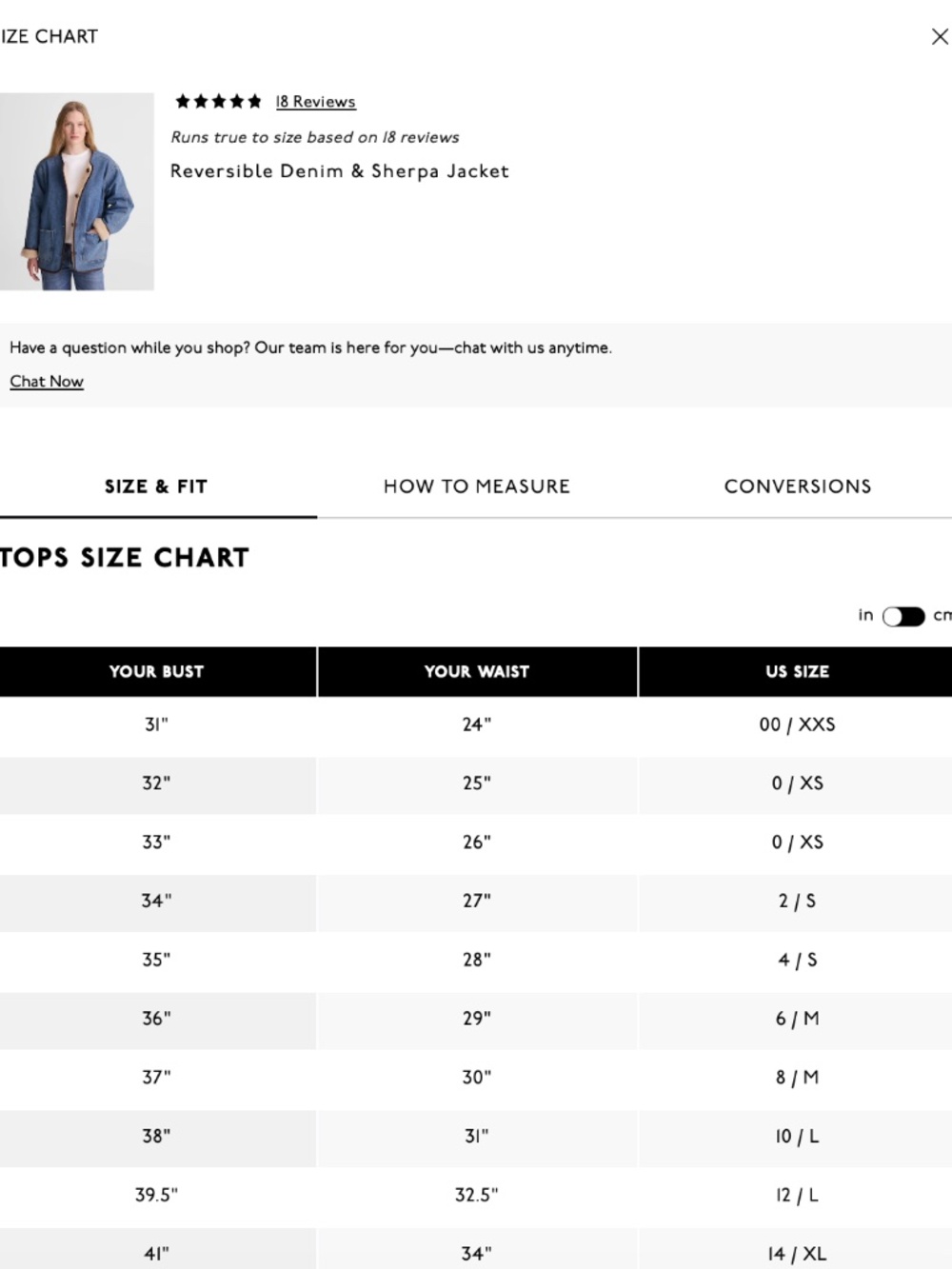 Madewell Reversible Denim Sherpa Jacket (NEW) (women's size large) - Picture 6 of 8